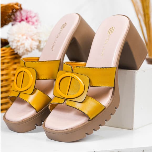 Gambar produk Pollux Classic WPOAY 30 Sepatu Sandal Heels Wanita | Heels Wanita Chunky | Heels Kekinian