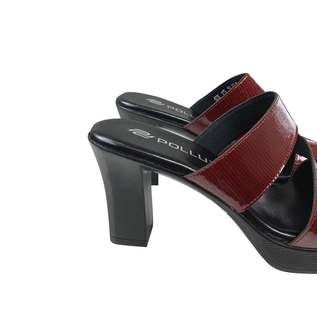 Thumbnail gambar ke-6 produk Pollux Classic Wpogn 15 - High Heels Wanita Kekinian Hak Chungky Bahan Kulit