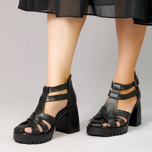Thumbnail gambar ke-3 produk Pollux Bold WPOAY 24 - Sepatu Sandal Heels Wanita Kekinian | Heels Wanita Bahan Kulit Asli