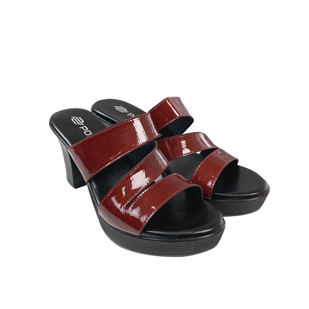 Gambar ke-7 produk Pollux Classic Wpogn 15 - High Heels Wanita Kekinian Hak Chungky Bahan Kulit