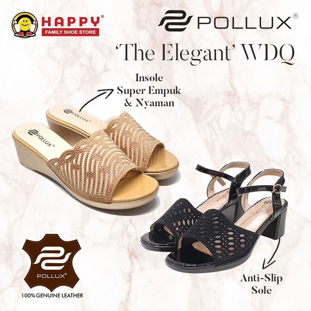 Thumbnail gambar ke-8 produk Pollux Aurora Wdq 381 | Wedges Wanita | Selop Wedges | Wedges Pesta