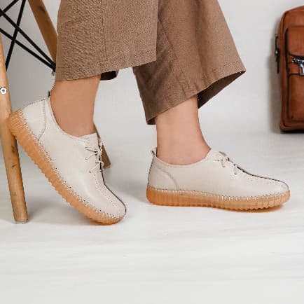 Thumbnail gambar ke-4 produk Pollux Monday WBB 2382- Sepatu Flat Wanita Bahan Kulit