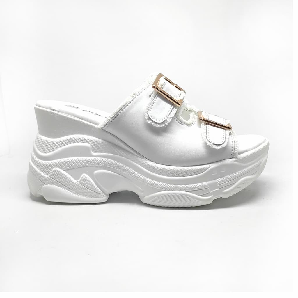 Gambar ke-10 produk Pollux Bold WPOBQ 17 - Sandal Wanita Wedges Bahan Kulit  | Sandal Casual Wanita Slip On