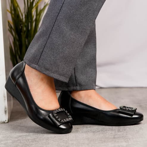 Thumbnail gambar ke-6 produk Pollux Monday Wdq 8588 - Sepatu Kerja Wedges | Sepatu Kulit Wedges Wanita