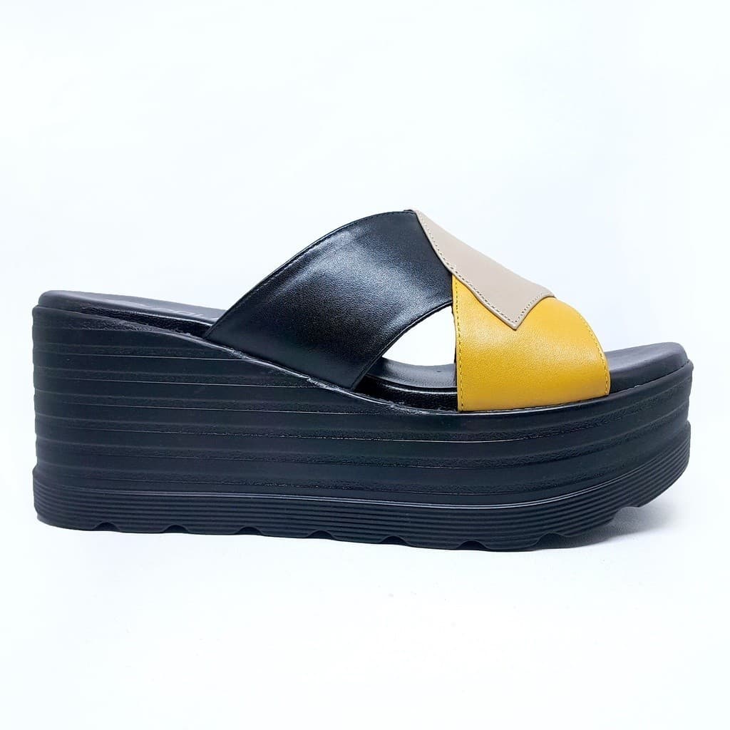 Gambar ke-9 produk Pollux Bold  Wpogo 16 - Sandal Wedges Wanita | Selop Wedges | Wedges Hak Tinggi