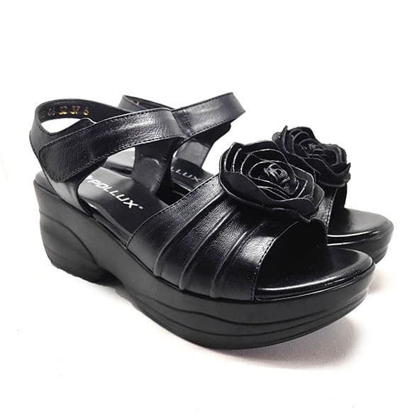 Thumbnail gambar ke-2 produk Pollux Daily Wpoco 66 | Sandal Wanita Bahan Kulit | Wedges Wanita | Sepatu Sandal Wanita