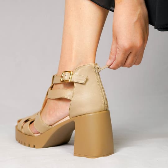Gambar ke-9 produk Pollux Bold WPOAY 24 - Sepatu Sandal Heels Wanita Kekinian | Heels Wanita Bahan Kulit Asli