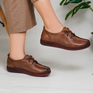 Thumbnail gambar ke-2 produk Pollux Monday WBB 2382- Sepatu Flat Wanita Bahan Kulit