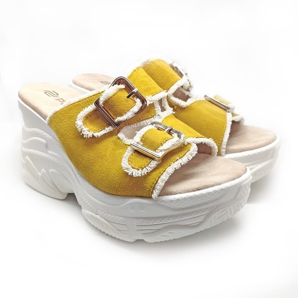 Thumbnail gambar ke-6 produk Pollux Bold WPOBQ 17 - Sandal Wanita Wedges Bahan Kulit  | Sandal Casual Wanita Slip On