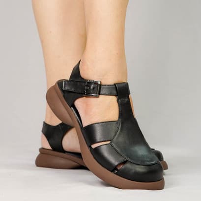 Thumbnail gambar ke-2 produk Pollux E-Wear WPOMO  05 - Sandal Wanita Bahan Kulit | Sepatu Sandal Wanita