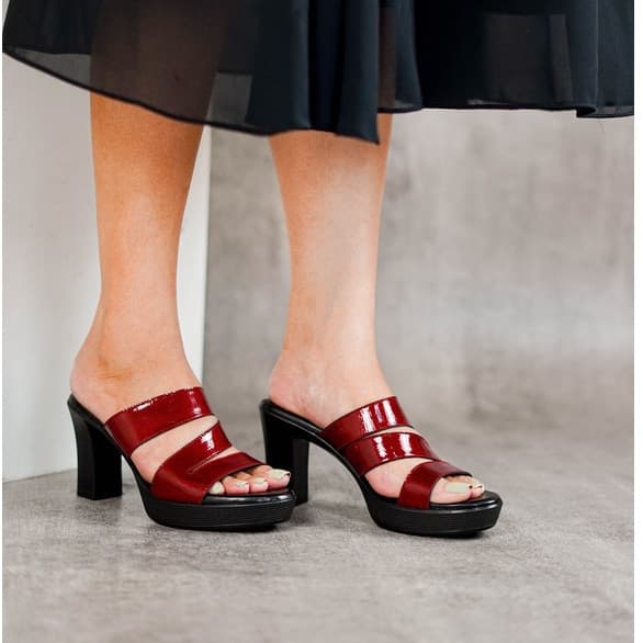Gambar ke-7 produk Pollux Classic Wpogn 15 - High Heels Wanita Kekinian Hak Chungky Bahan Kulit