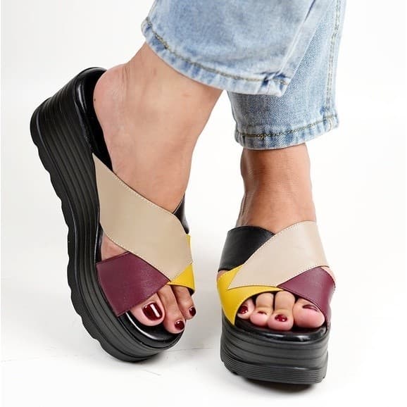 Gambar ke-9 produk Pollux Bold  Wpogo 16 - Sandal Wedges Wanita | Selop Wedges | Wedges Hak Tinggi
