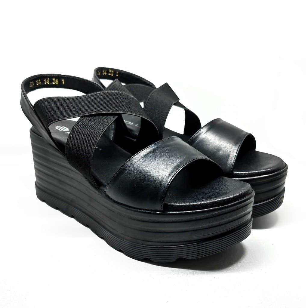 Thumbnail gambar ke-6 produk Pollux Bold WPOGO 14 - Sandal Wedges Wanita Bahan Kulit Asli | Sepatu Sandal Wedges Wanita