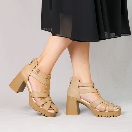 Thumbnail gambar ke-2 produk Pollux Bold WPOAY 24 - Sepatu Sandal Heels Wanita Kekinian | Heels Wanita Bahan Kulit Asli