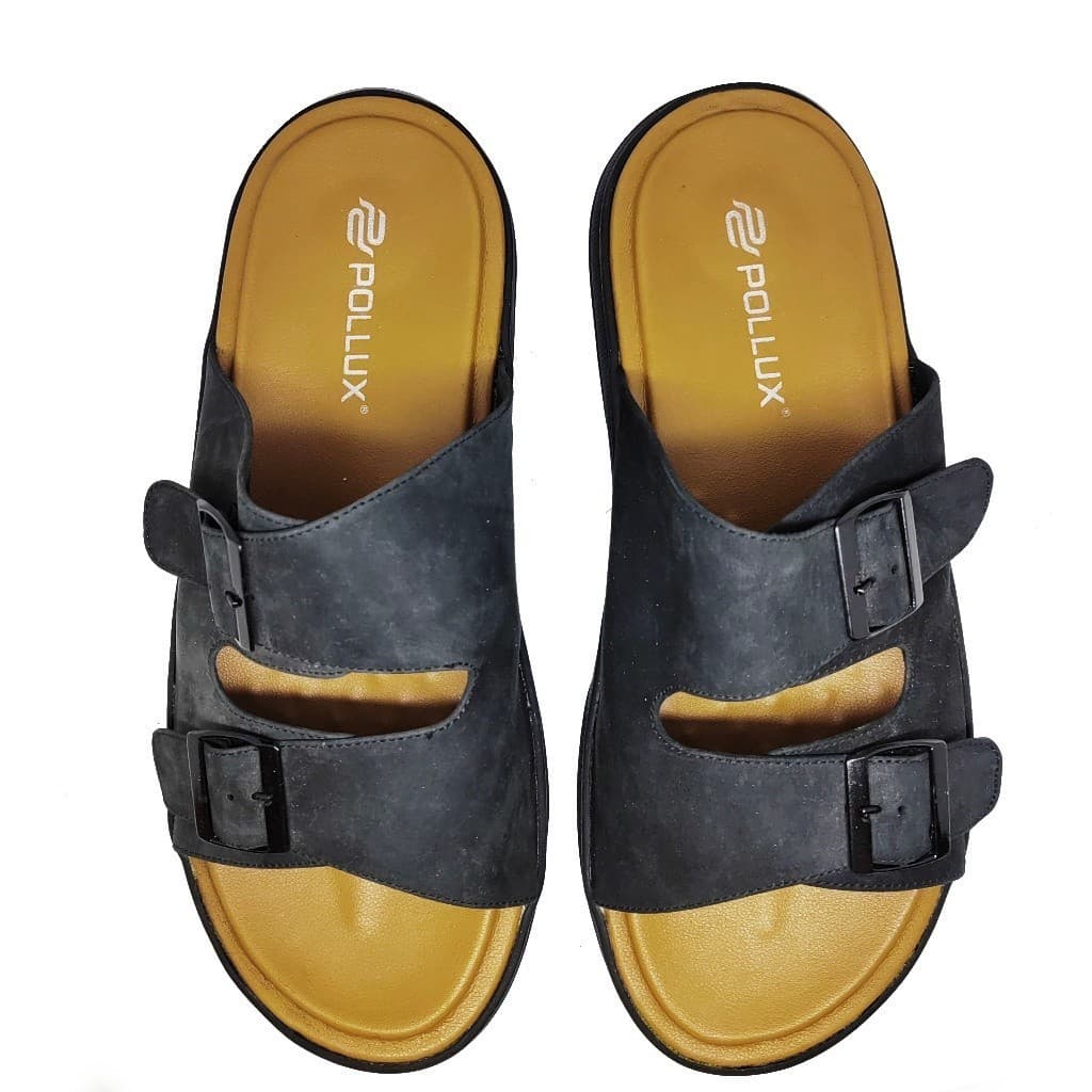 Thumbnail gambar ke-6 produk Pollux PPOCR 06 Sandal Kulit Pria Bahan Kulit Asli | Sandal Slide Pria