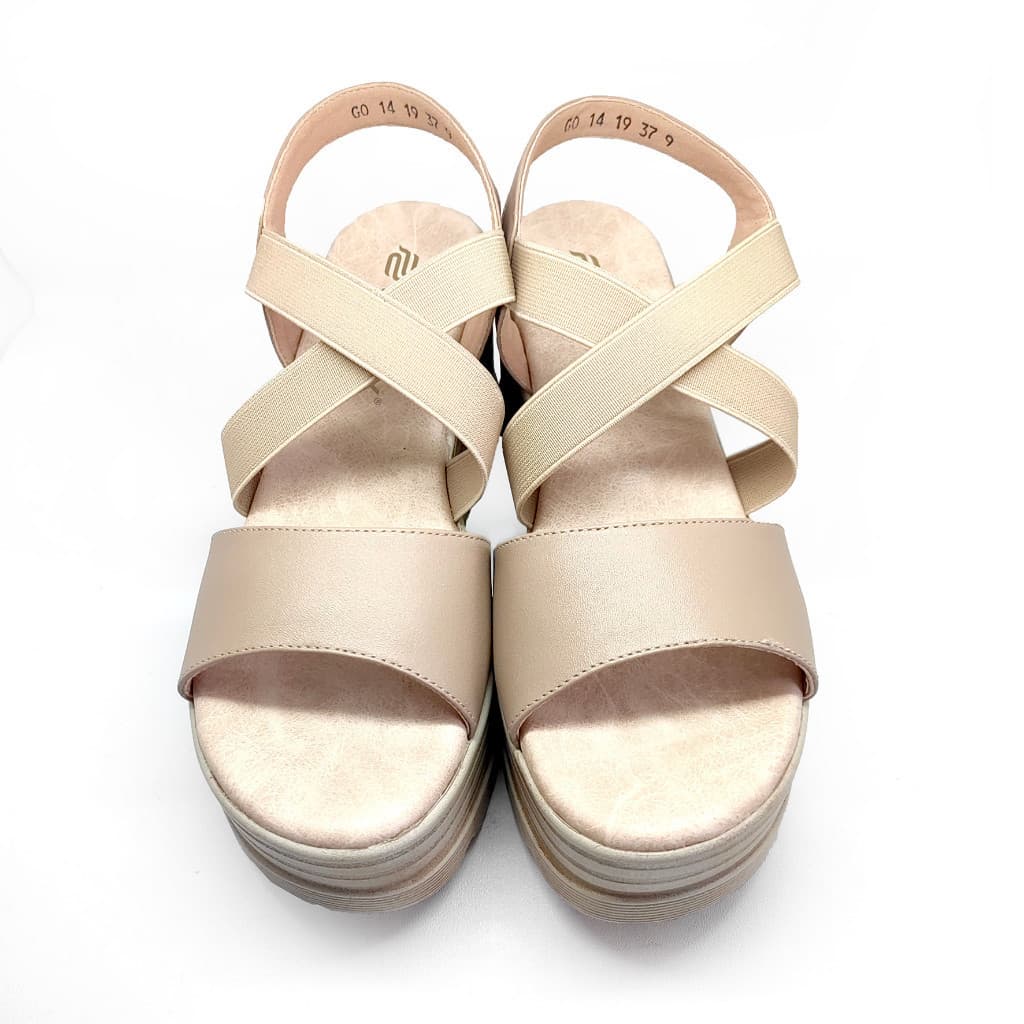 Thumbnail gambar ke-5 produk Pollux Bold WPOGO 14 - Sandal Wedges Wanita Bahan Kulit Asli | Sepatu Sandal Wedges Wanita
