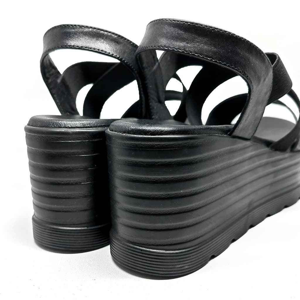 Thumbnail gambar ke-8 produk Pollux Bold WPOGO 14 - Sandal Wedges Wanita Bahan Kulit Asli | Sepatu Sandal Wedges Wanita