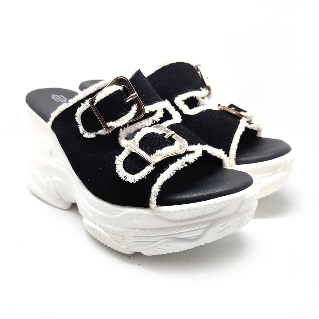 Thumbnail gambar ke-8 produk Pollux Bold WPOBQ 17 - Sandal Wanita Wedges Bahan Kulit  | Sandal Casual Wanita Slip On