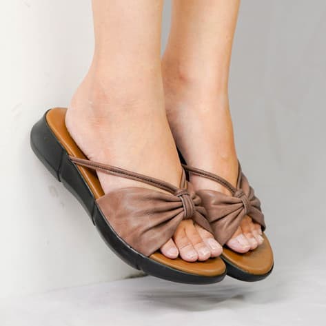 Thumbnail gambar ke-7 produk Pollux Daily WPOJQ 33 - Sandal Flat Wanita Kekinian Bahan Kulit