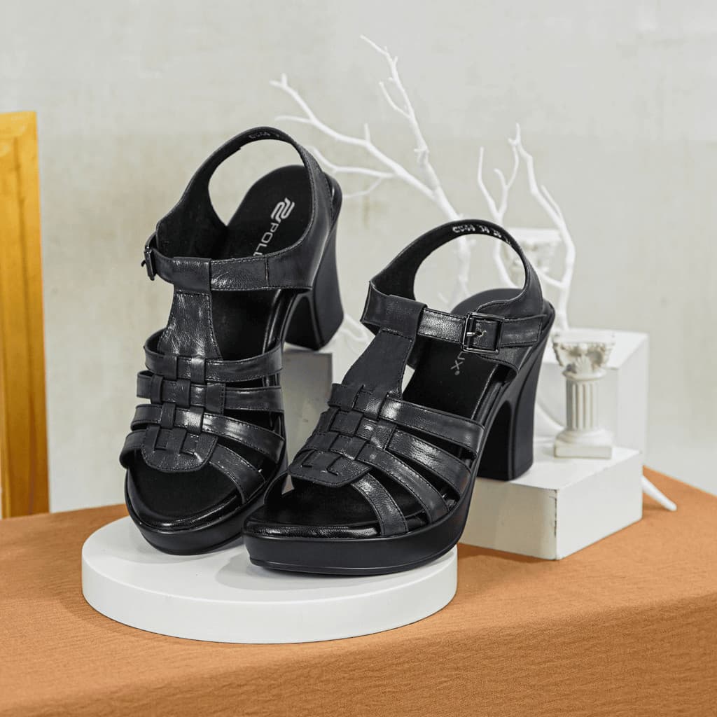 Thumbnail gambar ke-6 produk Pollux Classic WPOGU 44 - Heels Wanita Kekinian | Sandal Heels | Heels Wanita Bahan Kulit