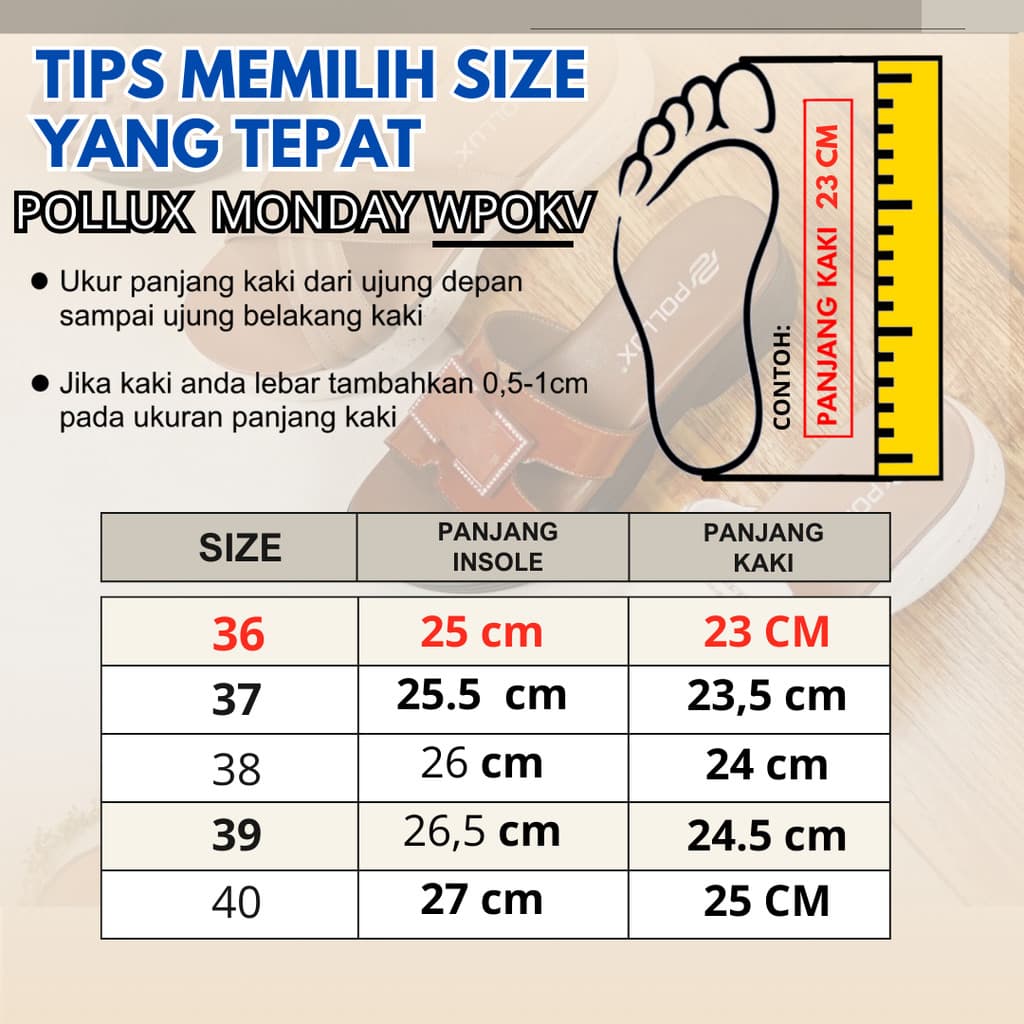 Thumbnail gambar ke-4 produk Pollux Monday WPOHW 06 - Sepatu Heels Kerja Wanita | High Heels Kantor Wanita Bahan Kulit Asli