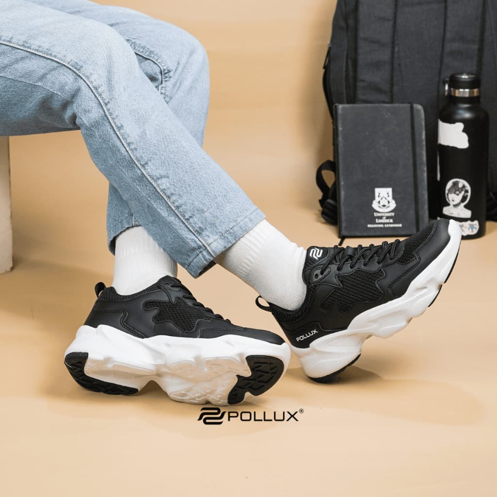 Gambar ke-8 produk Pollux Flex SCK Helly Sepatu Sneakers Wanita Casual | Sneakers Perempuan Hitam Putih SCKHELL