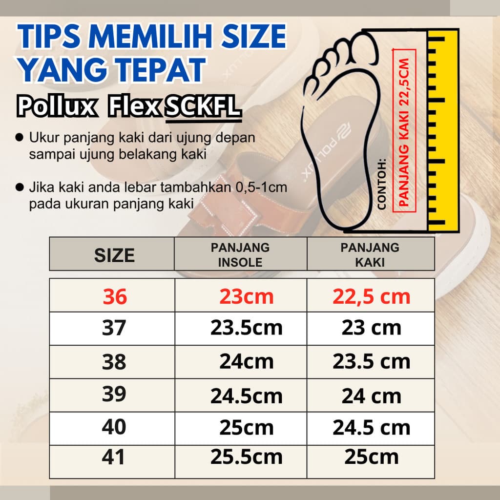 Thumbnail gambar ke-5 produk Pollux Flex SCKFL02 - Sepatu Olahraga Wanita | Sepatu Sport | Sneakers Wanita Kekinian