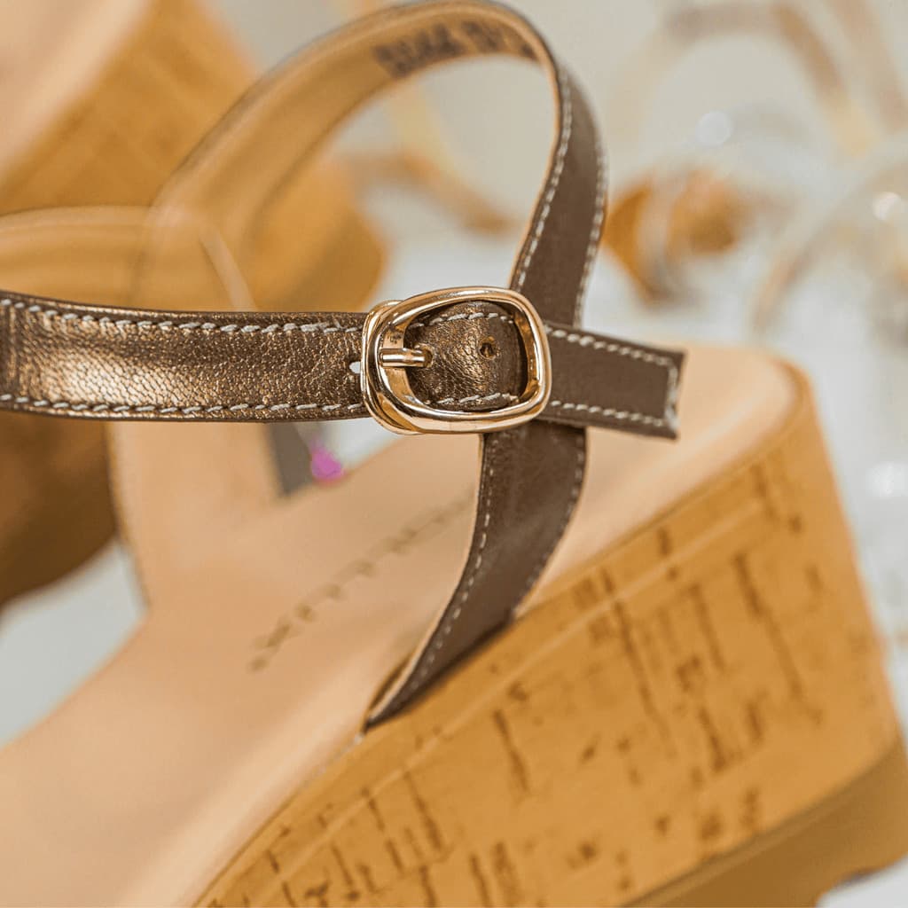 Thumbnail gambar ke-5 produk Pollux Daily WPODN 44- Sandal Wedges Wanita Bahan Kulit | Wedges Wanita Kekinian