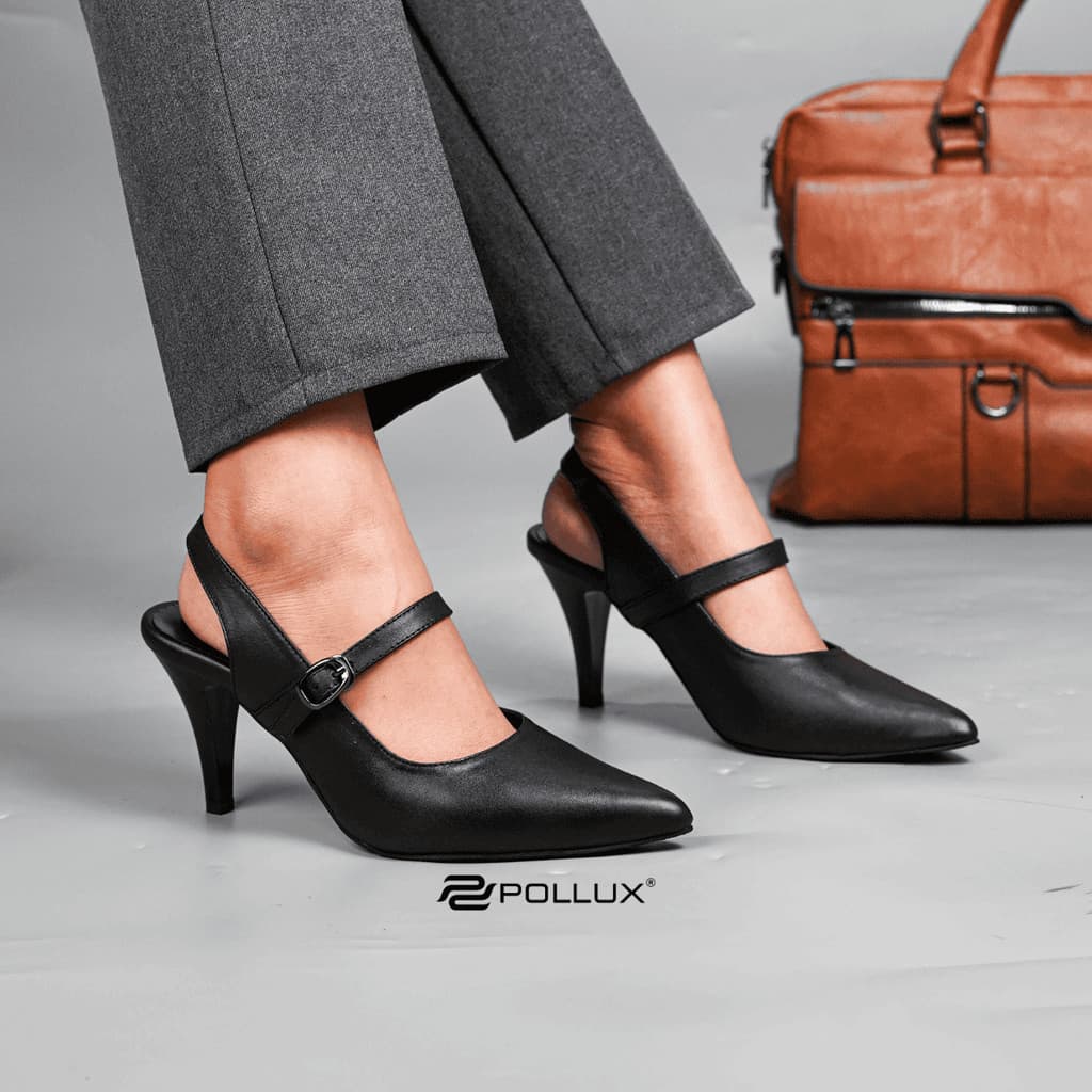 Thumbnail gambar ke-2 produk Pollux Monday WPOHW 06 - Sepatu Heels Kerja Wanita | High Heels Kantor Wanita Bahan Kulit Asli
