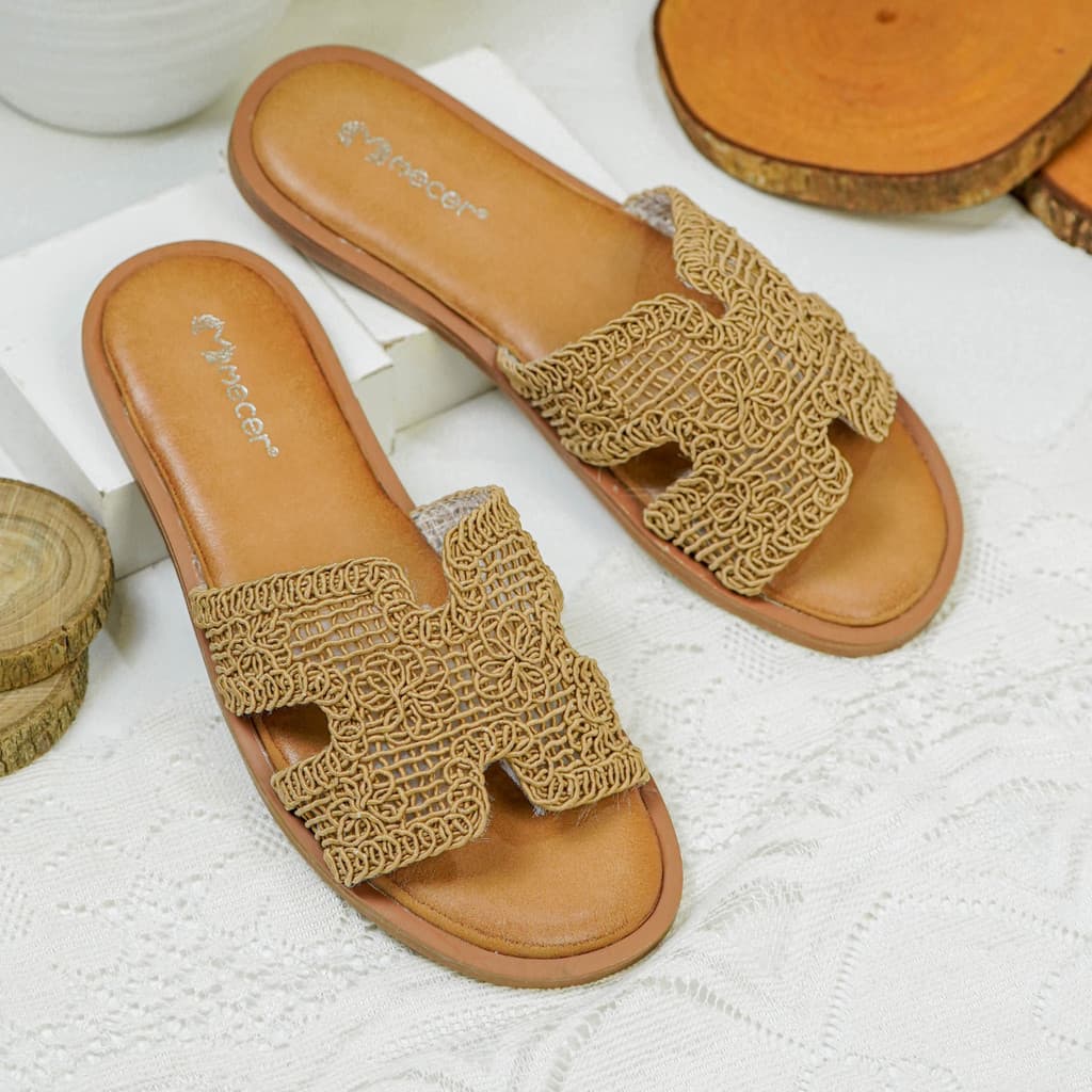 Gambar produk Mecer Daily WWH 0266 - Sandal Flat Wanita Kekinian | Sandal Daily | Sandal Slip On Wanita