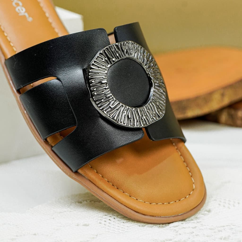 Thumbnail gambar ke-4 produk Mecer Daily WWH TY1 - Sandal Flat Wanita Selop - Sendal Teplek Wanita - Sendal Wanita