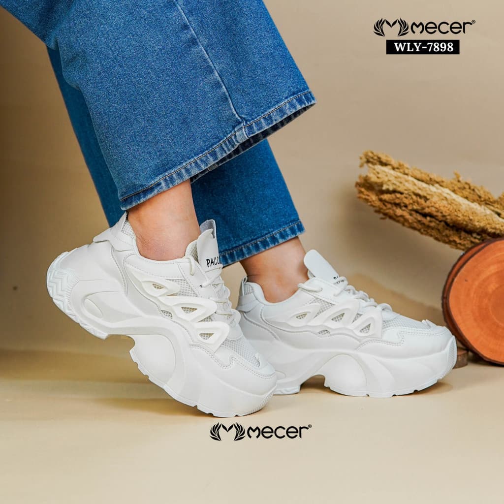 Gambar ke-1 produk Mecer Play WLY7898 36-40 Sneakers Wanita Kekinian Beige