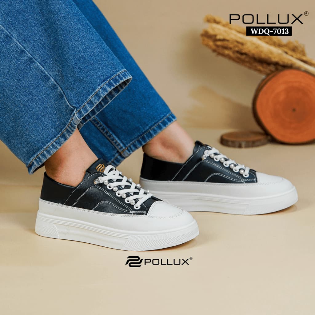 Gambar ke-7 produk Pollux Jinju WDQ 7031 Sneakers Wedges Wanita Kekinian | Sepatu Casual Wanita | Sepatu Wanita Putih