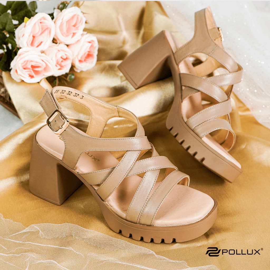 Thumbnail gambar ke-4 produk Pollux Bold WPOAY 32 - Sepatu Sandal Heels Wanita | Heels Wanita Chunky | Heels Kekinian