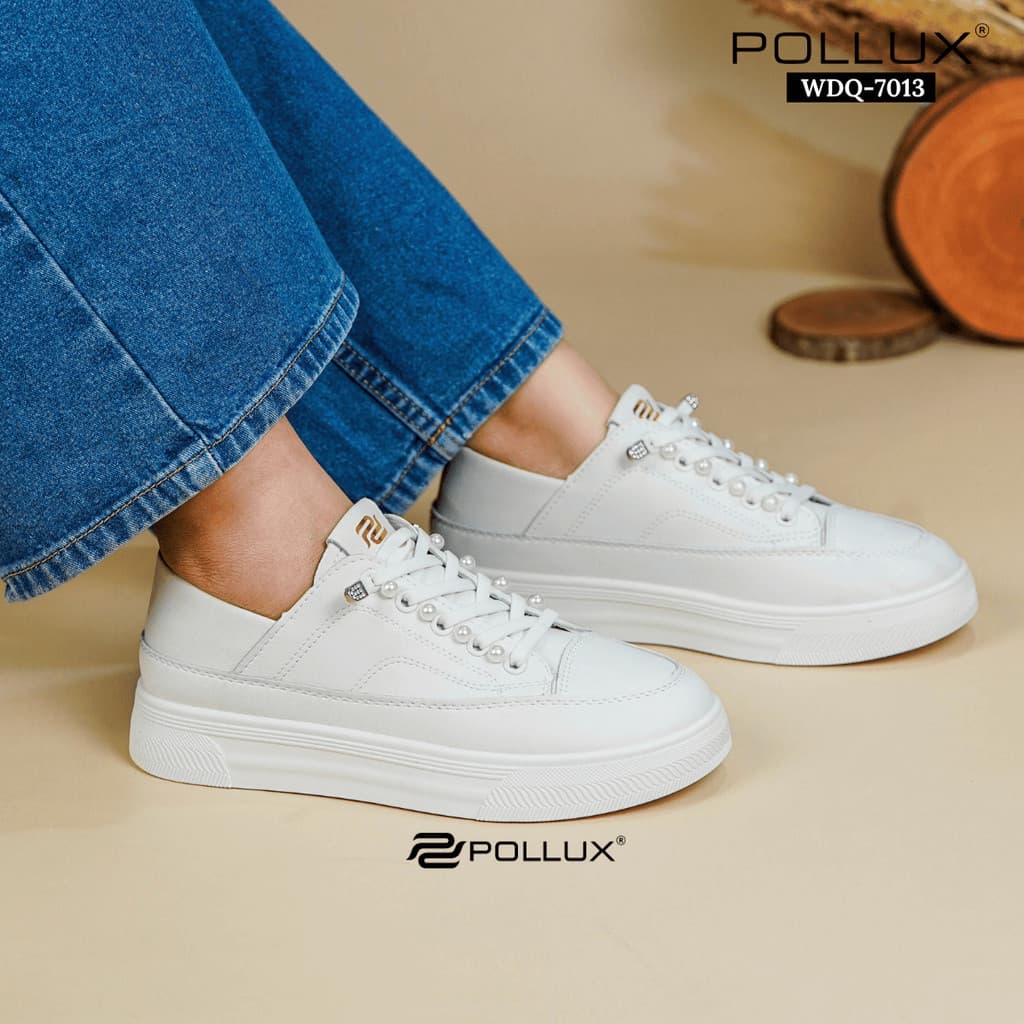 Gambar ke-7 produk Pollux Jinju WDQ 7031 Sneakers Wedges Wanita Kekinian | Sepatu Casual Wanita | Sepatu Wanita Putih