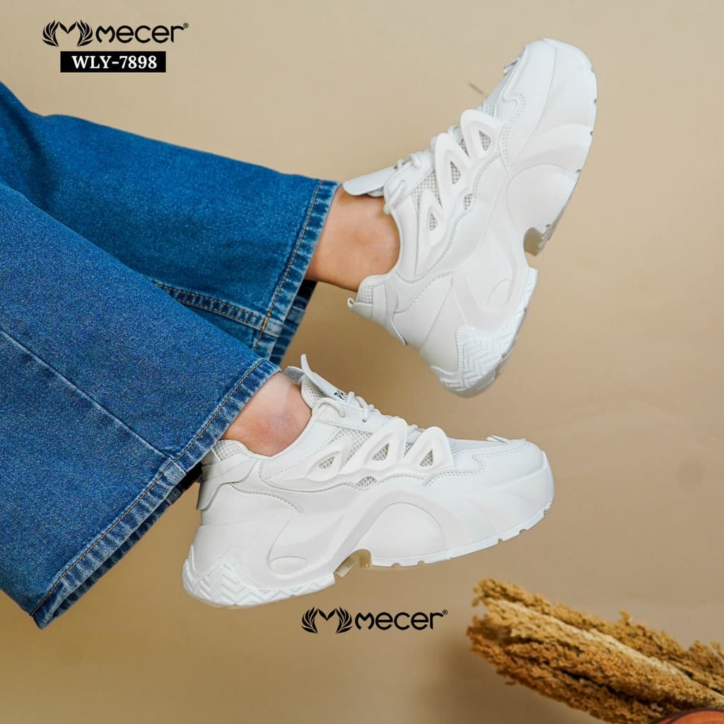 Thumbnail gambar ke-2 produk Mecer Jinju WLY 7898 Sepatu Sneakers Wedges Wanita Kekinian | Sepatu Casual Wanita