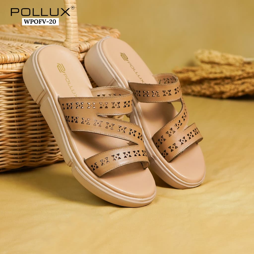 Gambar ke-1 produk Pollux E-Wear WPOFV 20 - Sandal Wanita Bahan Kulit Asli