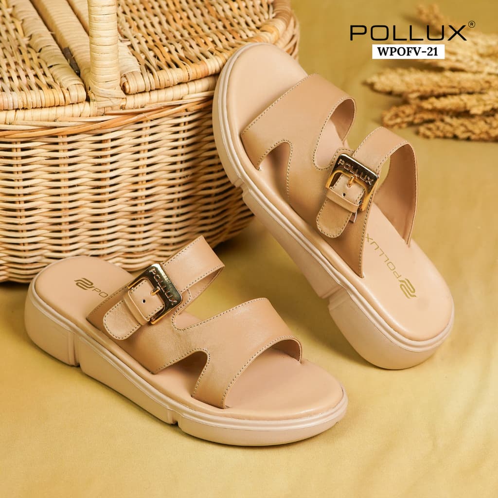 Thumbnail gambar ke-2 produk Pollux E-Wear WPOFV 21 Sandal Wanita Bahan Kulit | Sandal Wedges Wanita Kekinian