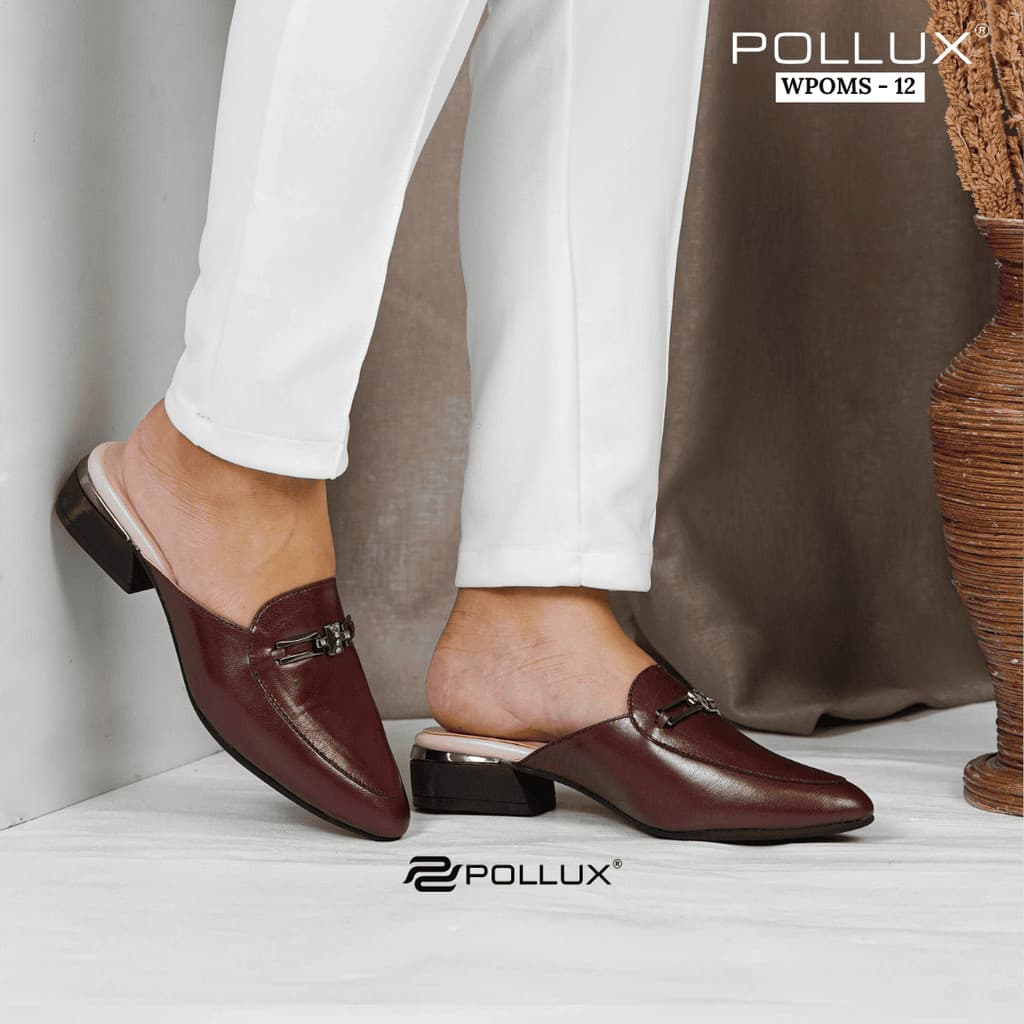 Gambar ke-8 produk Pollux Monday WPOMS 12 | Sepatu Wanita Mules Bahan Kulit Asli Tinggi Hak 3cm