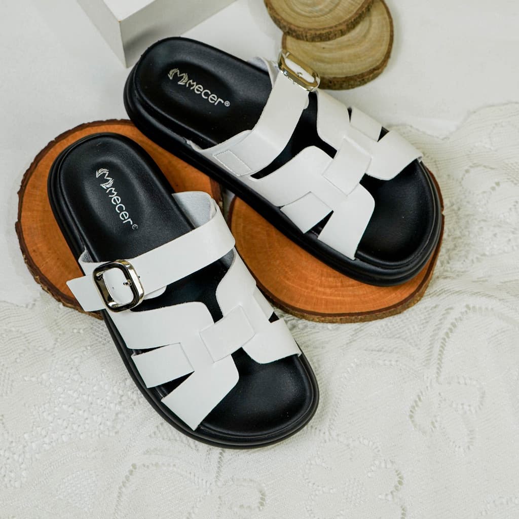 Gambar produk Mecer Daily WWH 3585- Sandal Flat Wanita Kekinian | Sandal Daily | Sandal Slip On Wanita
