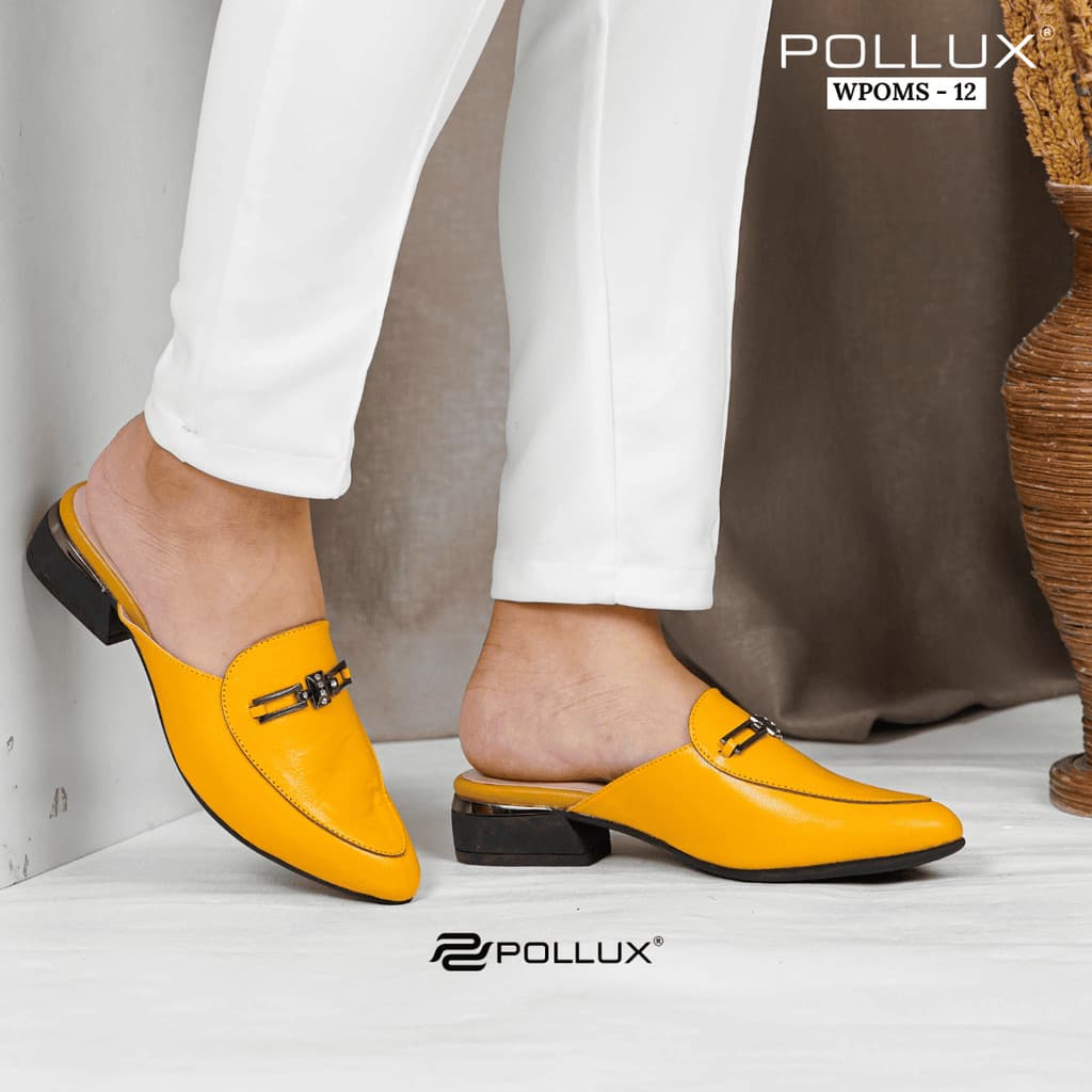Gambar produk Pollux Monday WPOMS 12 | Sepatu Wanita Mules Bahan Kulit Asli Tinggi Hak 3cm