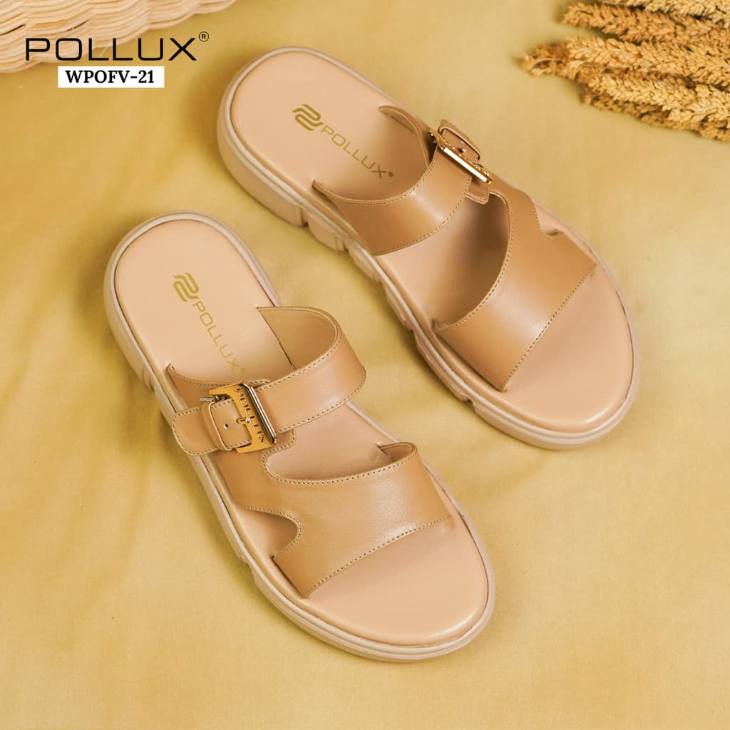 Gambar ke-1 produk Pollux E-Wear WPOFV 21 Sandal Wanita Bahan Kulit | Sandal Wedges Wanita Kekinian