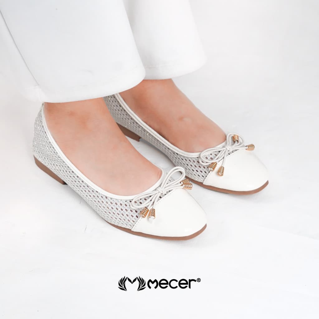 Gambar ke-8 produk Mecer Core WYH65253A Beige, Gold dan Hitam Size 36-41, Flatshoes Wanita Casual Look, Formal dan Hangout