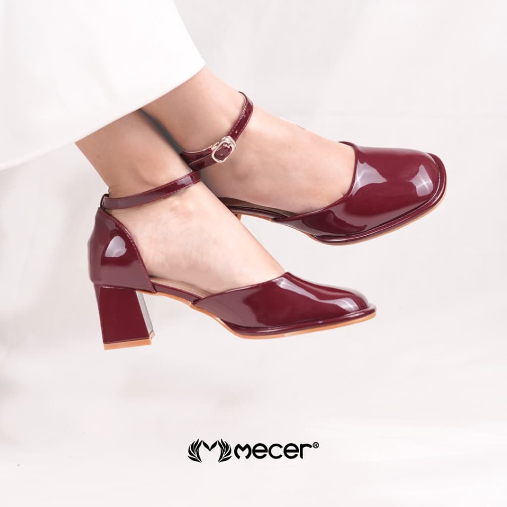 Thumbnail gambar ke-5 produk Mecer Monday WYH55847 Hitam, Beige dan Maron Size 36-41, Sepatu Heels Kerja Wanita