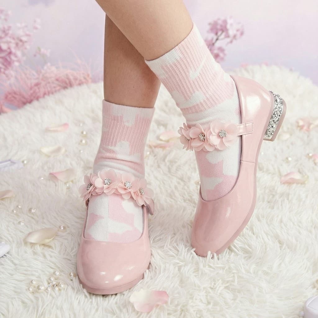 Gambar ke-8 produk Mecer Kids ARHT 092 - Sepatu Anak Perempuan Lucu Model Mary Jane Elegan