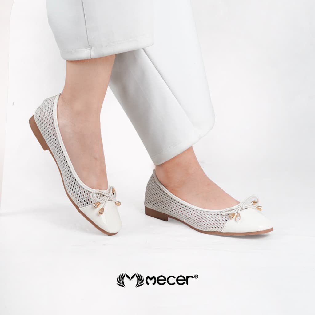 Thumbnail gambar ke-3 produk Mecer Core WYH65253A Beige, Gold dan Hitam Size 36-41, Flatshoes Wanita Casual Look, Formal dan Hangout