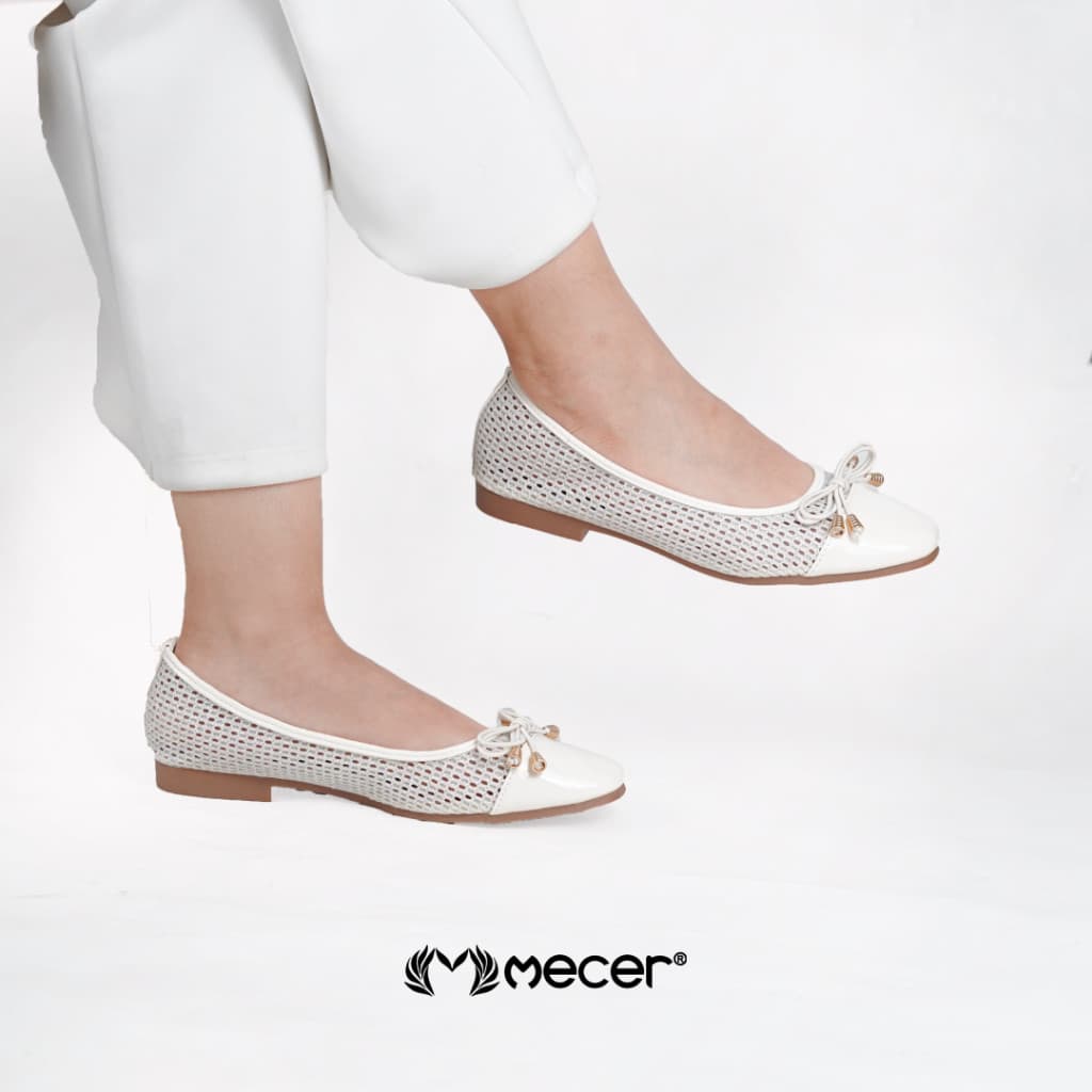 Thumbnail gambar ke-8 produk Mecer Core WYH65253A Beige, Gold dan Hitam Size 36-41, Flatshoes Wanita Casual Look, Formal dan Hangout