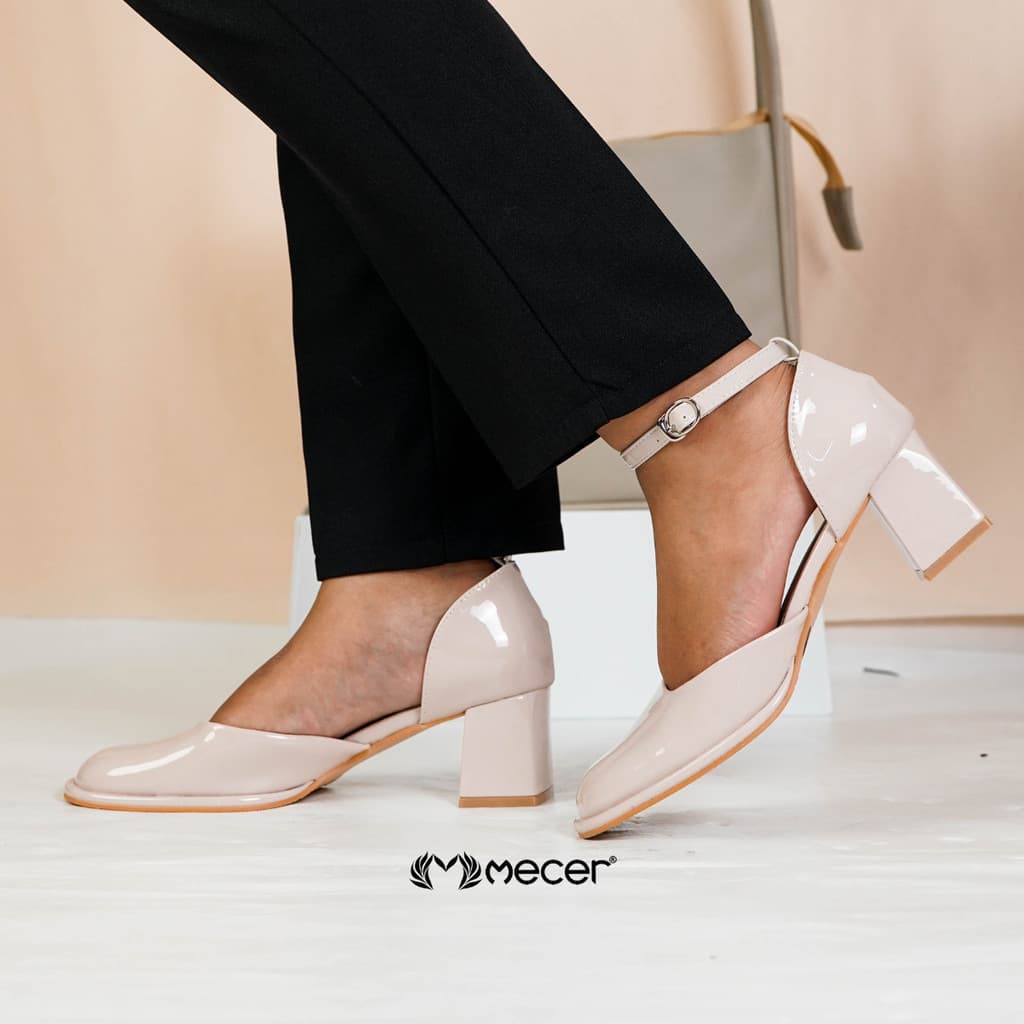 Thumbnail gambar ke-3 produk Mecer Monday WYH55847 Hitam, Beige dan Maron Size 36-41, Sepatu Heels Kerja Wanita