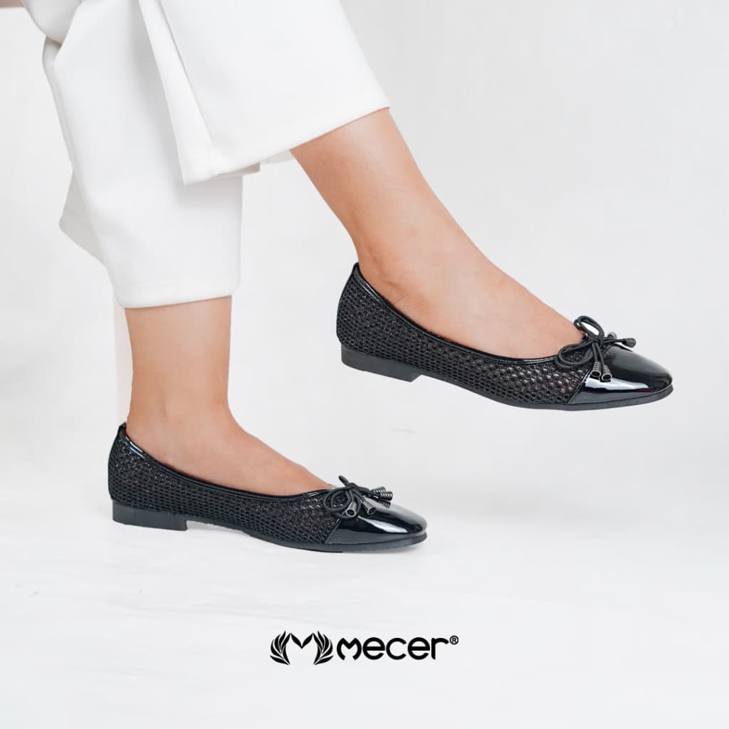 Gambar ke-8 produk Mecer Core WYH65253A Beige, Gold dan Hitam Size 36-41, Flatshoes Wanita Casual Look, Formal dan Hangout