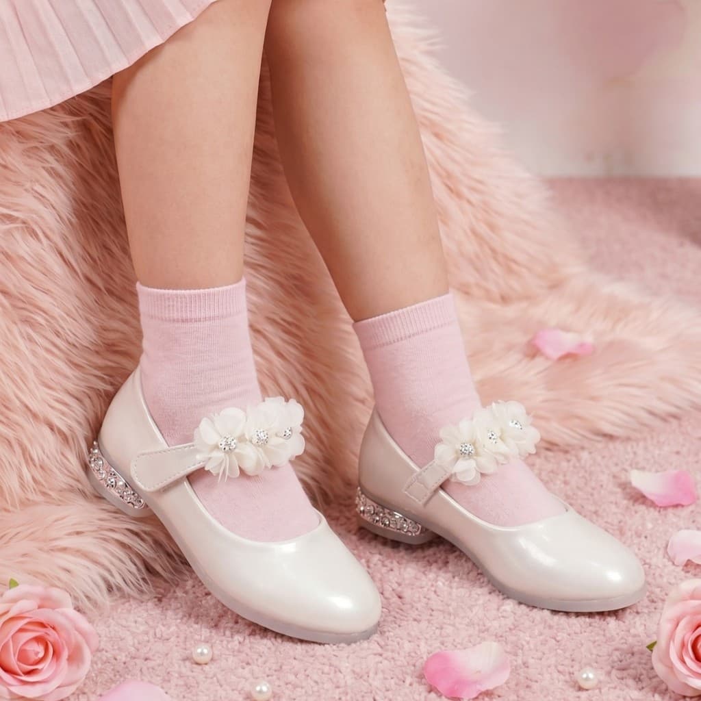 Gambar ke-8 produk Mecer Kids ARHT 092 - Sepatu Anak Perempuan Lucu Model Mary Jane Elegan